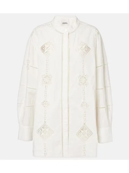 Bluză Isabel Marant din poplin alb
