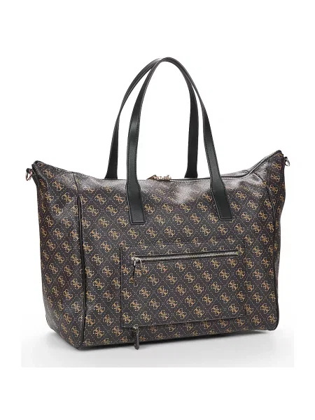 Guess kabelka typu shopper dámska z imitácie kože LATONA hnedá