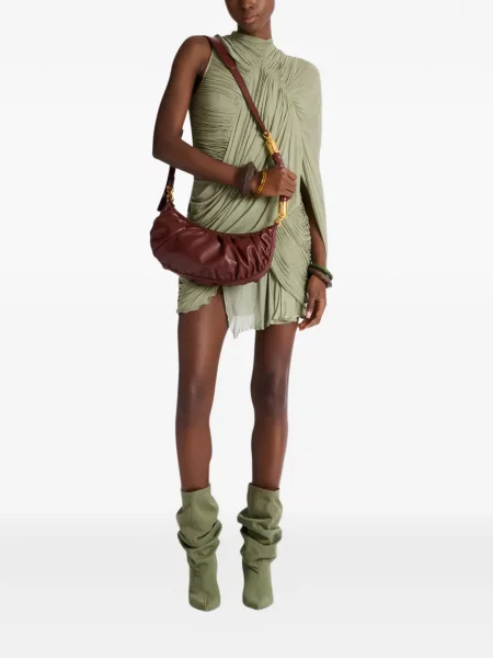Rochie Balmain drapată verde