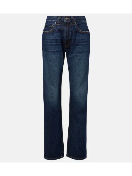 Blugi drepți Khaite albastru