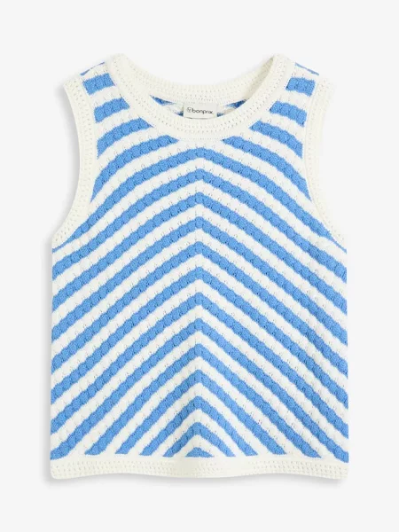Top Bonprix niebieski