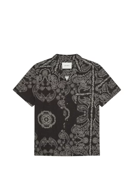 Scurt cămașă Les Deux cu imagine cu model paisley negru