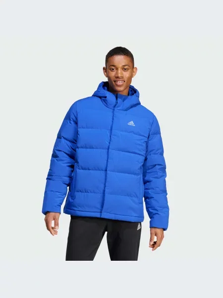 Пуховик adidas перероблений синій