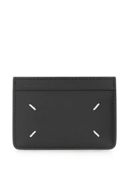 Δερμάτινος πορτοφόλι Maison Margiela μαύρο