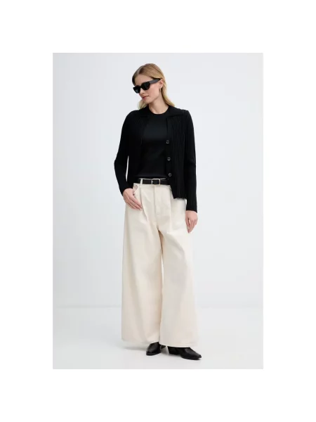 Kardigan Dkny z dekoltem w serek czarny