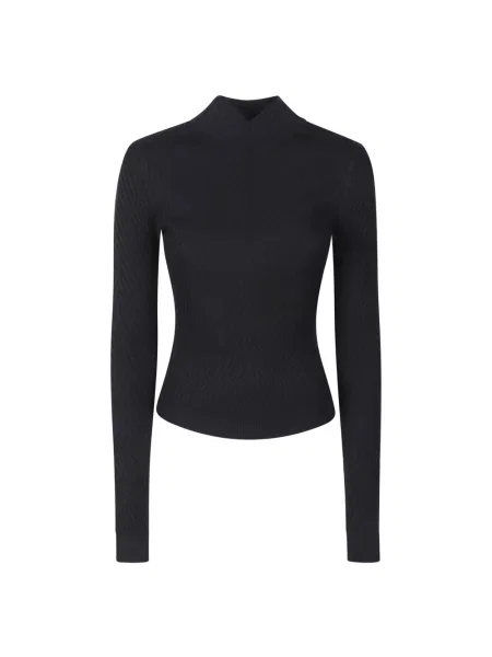 Victoria Beckham sweter z wełny merino czarny