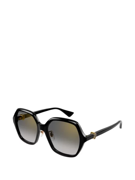 Ochelari de soare Cartier Eyewear cu imprimeu geometric negru