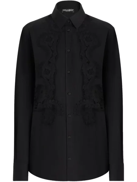 Cămașă Dolce & Gabbana din dantelă negru