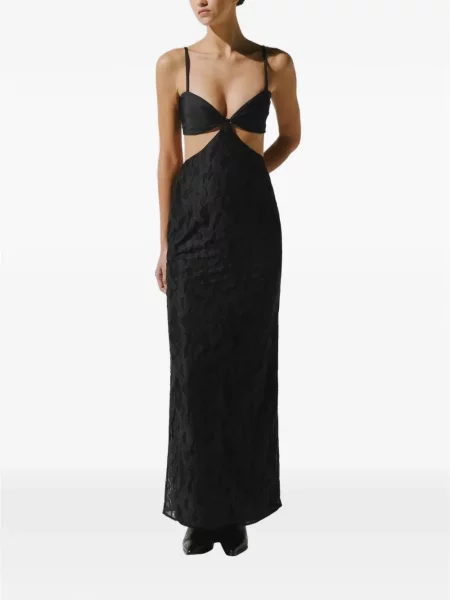 Rochie maxi Baobab din dantelă negru