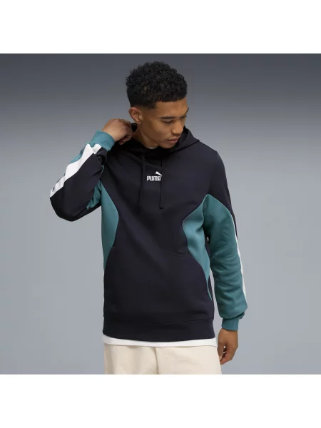 PUMA bluza z kapturem Essentials z blokami kolorów Odzież S niebieski
