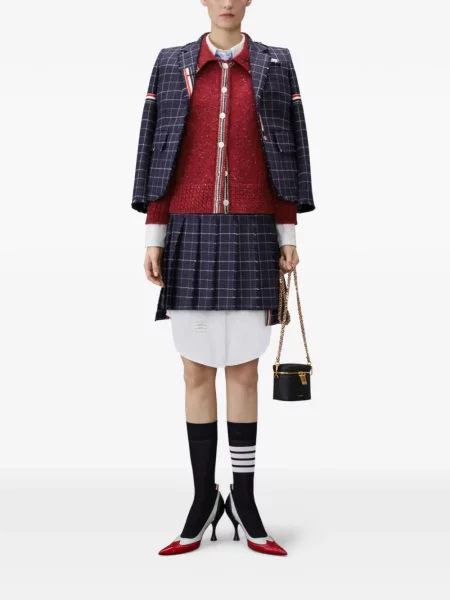 Cardigan Thom Browne tricotate roșu