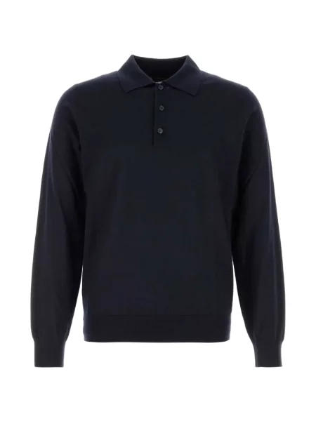 Lung tricou polo Brioni albastru