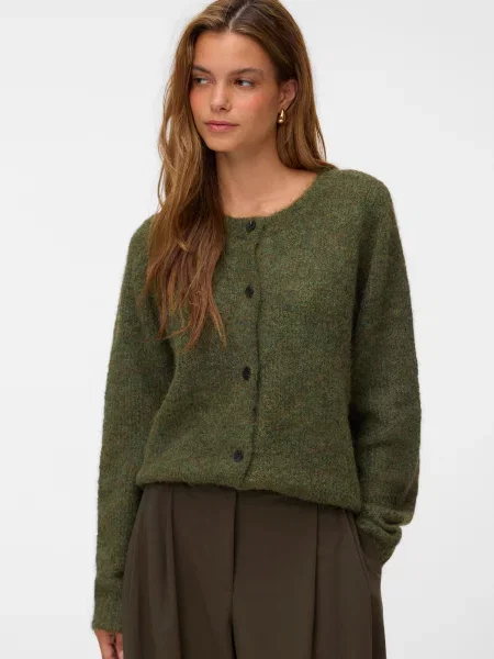 VERO MODA Geacă tricotată VMNOVAH' verde