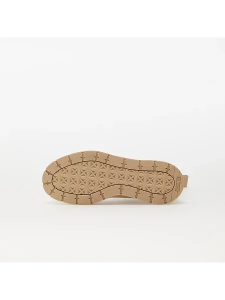 Кожени боти тип челси Puma на платформе бежово