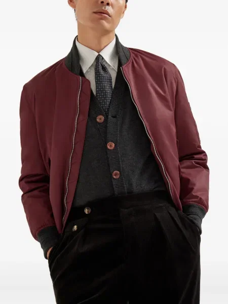 Cardigan Brunello Cucinelli din cașmir gri