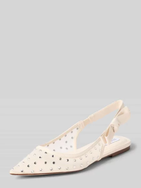 Baleriny z obszyciem ozdobnymi kamieniami model ‘OLYVIA’ Steve Madden beżowe