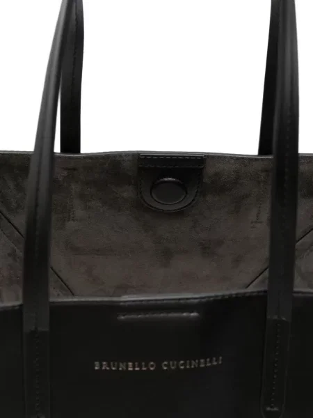 Geanta de piele Brunello Cucinelli din piele negru