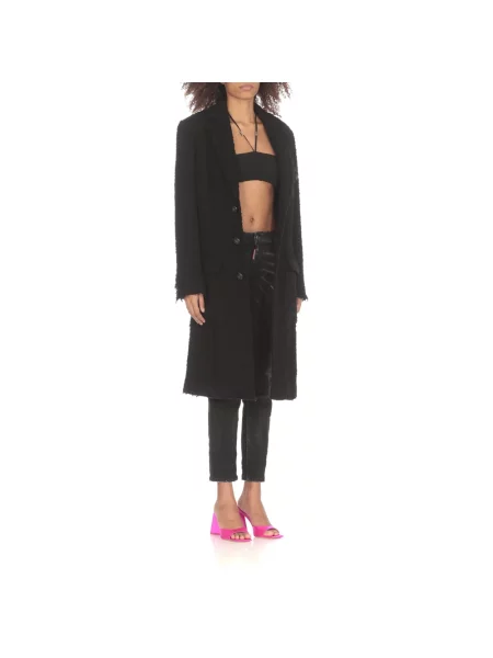 Top Dsquared2 skórzany czarny