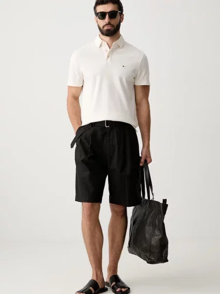 Tricou polo Tommy Hilfiger bej