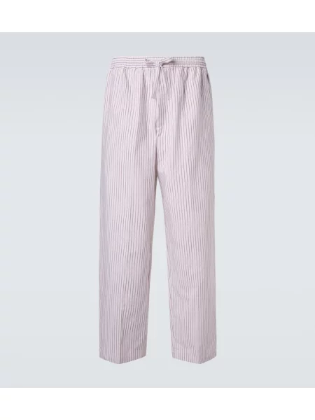 Pantaloni Umit Benan de mătase maro