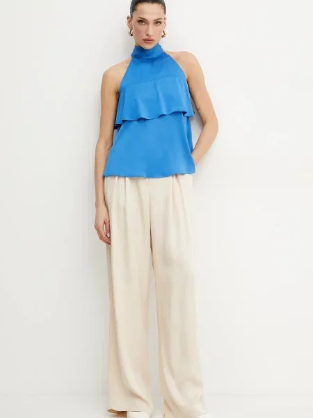 Блузка Marella Emme by Marella однотонна фіолетовий