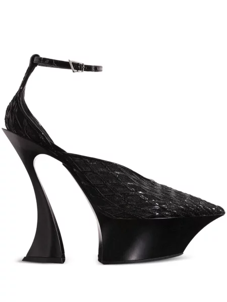 Papuci tip mules Mugler negru