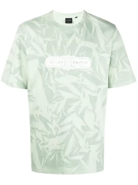 Tricou Daily Paper cu imagine verde