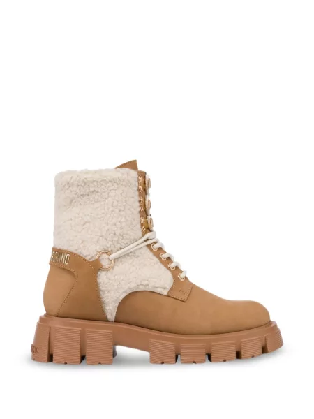 Botine Love Moschino cu șireturi din dantelă