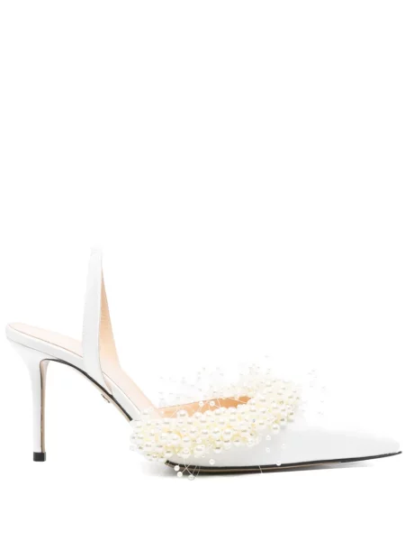 Pantofi cu toc Mach & Mach alb