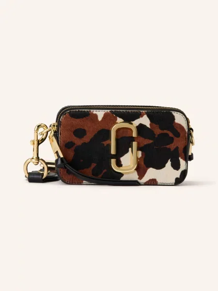 Marc Jacobs Taška Přes Rameno The Cow Haircalf Snapshot / hnědá / krémová černá