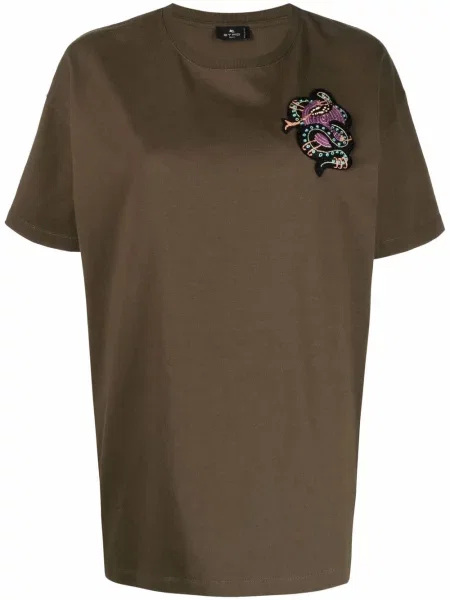 Tricou Etro cu mărgele verde