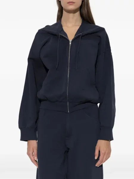 Суичър с качулка Mm6 Maison Margiela с връзки синьо