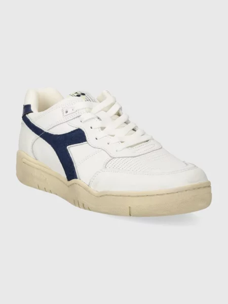 Δερμάτινα αθλητικά παπούτσια Diadora Used άσπρο λευκό