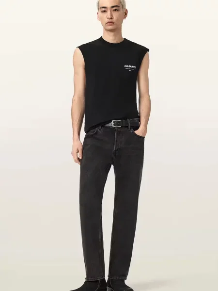 AllSaints T-shirt UNDERGROUND czarna