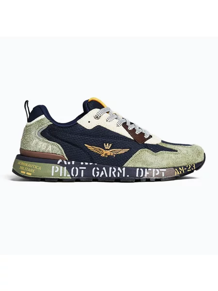Мъжки обувки Buty Aeronautica Militare Furry verde/blu