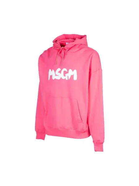 Bluza z kapturem Msgm z kapturem różowa