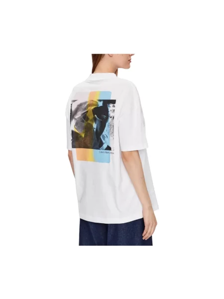 Koszulka Calvin Klein gradientowa biała