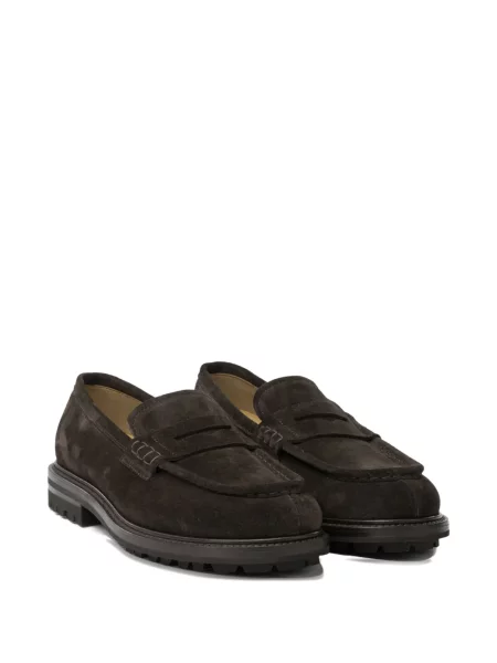 Pantofi loafer Henderson Baracco din piele de căprioară maro