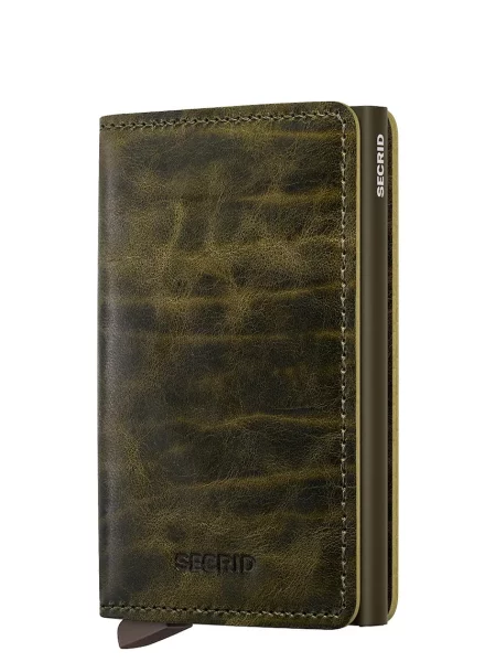 Secrid portofel RFID din piele DUTCH MARTIN verde