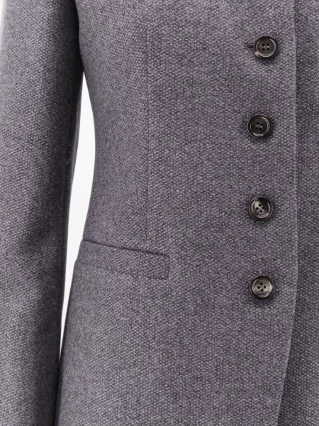 Sacou Max Mara cu decolteu rotund gri