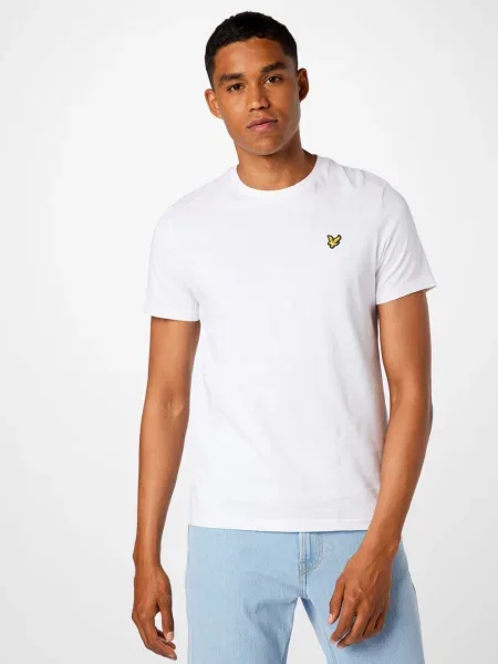 Lyle & Scott Marškinėliai aukso geltonumo / juoda balta