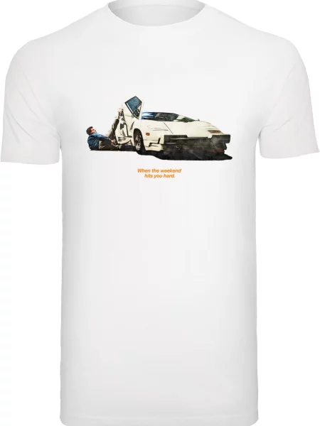 Mister Tee Tricou Weekend Wolf bej / albastru / negru alb