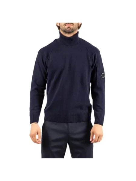 Sweter z golfem C.p. Company niebieski