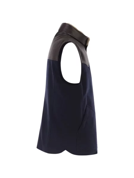 Gulerat vestă Brunello Cucinelli albastru
