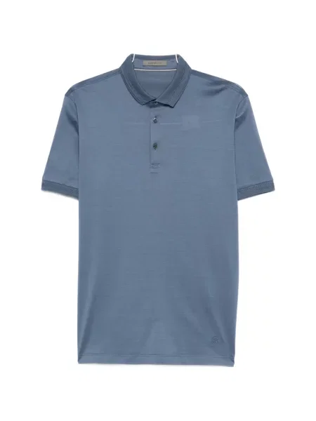 Polo Corneliani scurt albastru