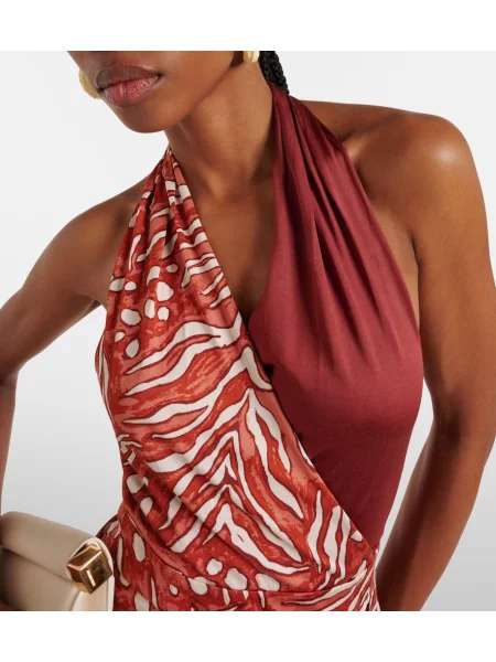 Rochie Diane Von Furstenberg din jerseu de costum roșu