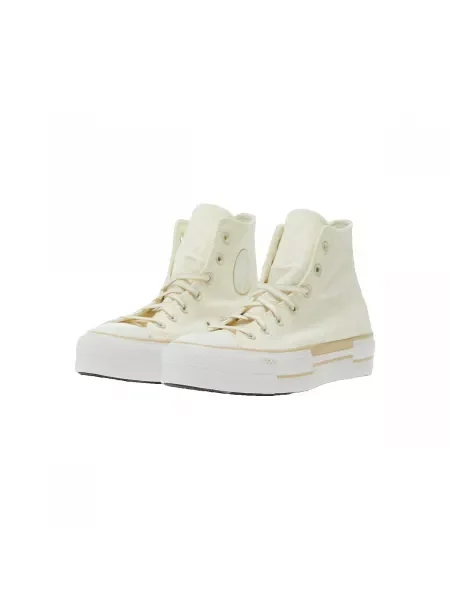 Tenisky Converse Chuck Taylor All Star na platforme béžová