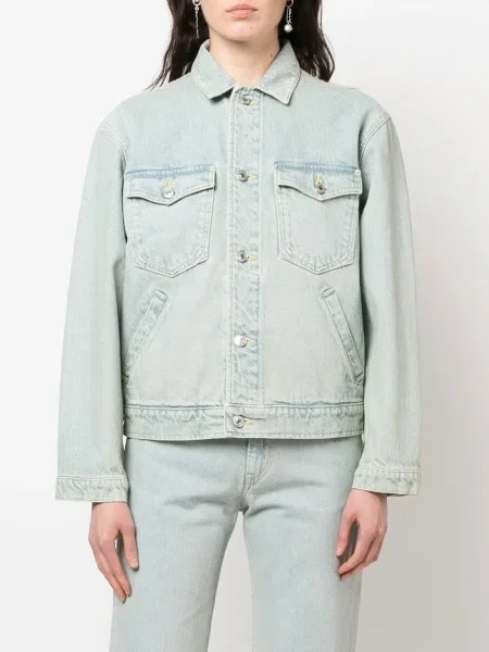 Geacă de blugi Kenzo cu model floral cu imagine albastru