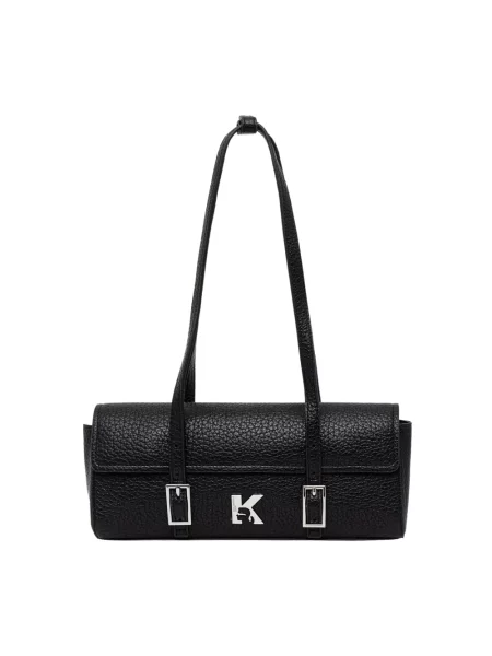 Karl Lagerfeld Jeans torebka bagietka z imitacji skóry czarna