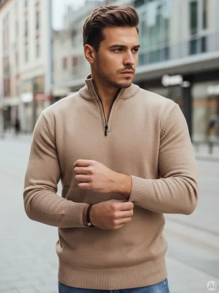 Sweter kamelowy Dstreet